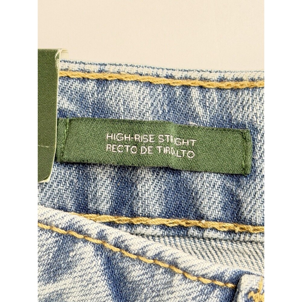 Wild Fable High Rise Straight Leg Jeans Womens Size 8 Light Wash Raw Hem NWT - Picture 8 of 11